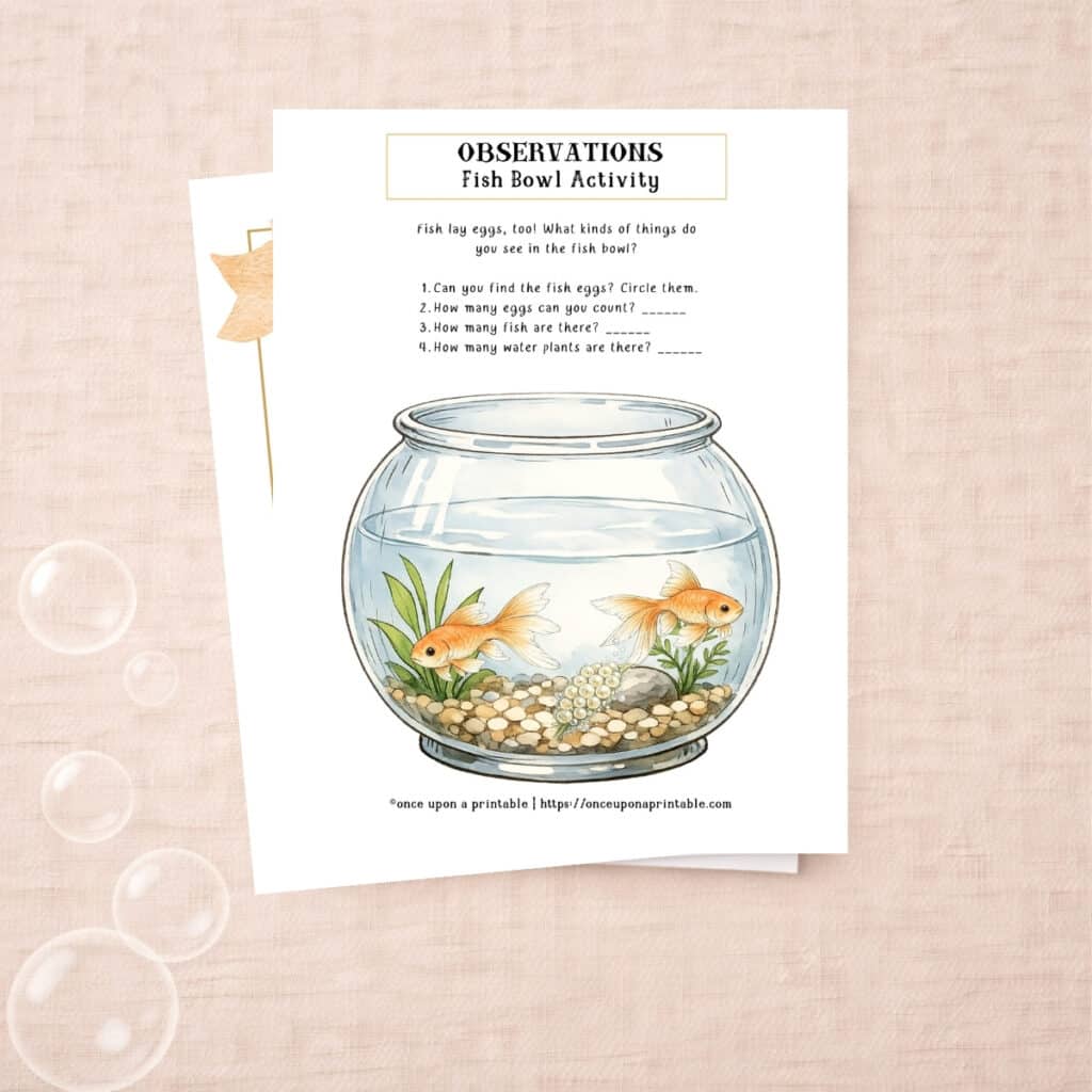 Goldfish printables worksheets for kids of all ages.